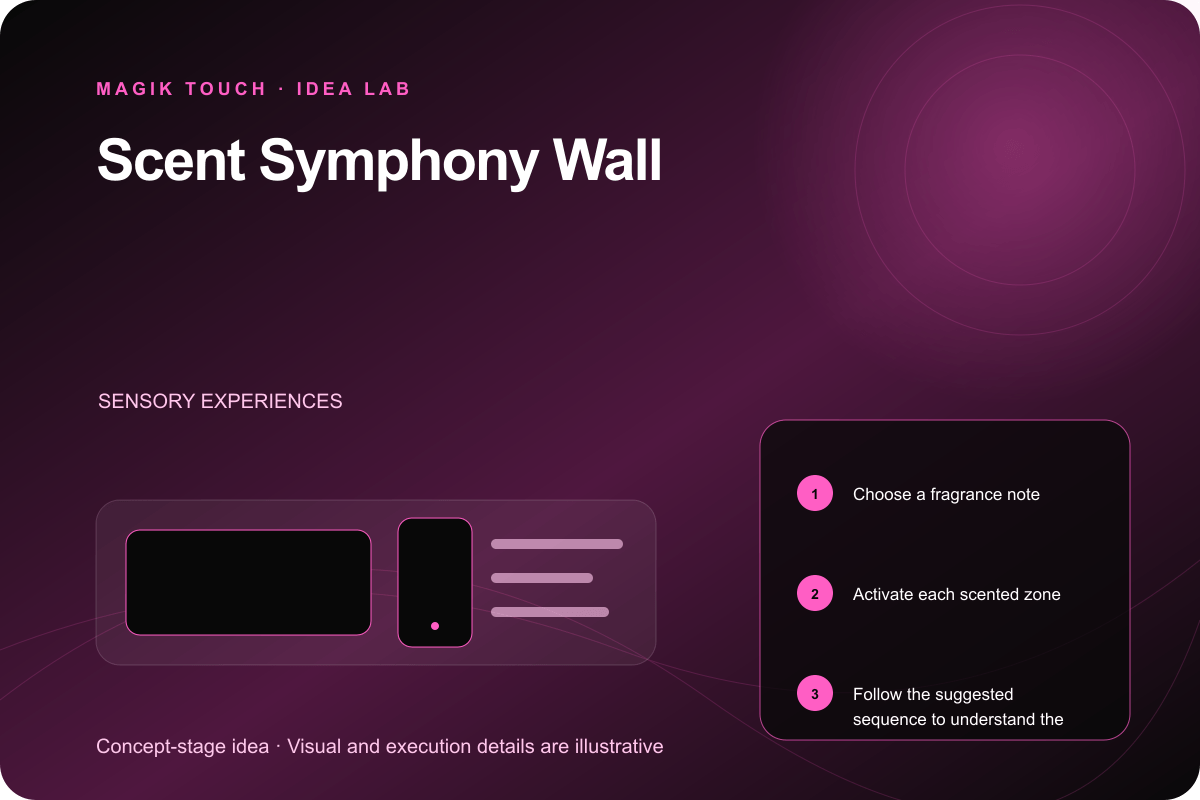 Scent Symphony Wall concept visualization for events by Magik Touch Idea Lab