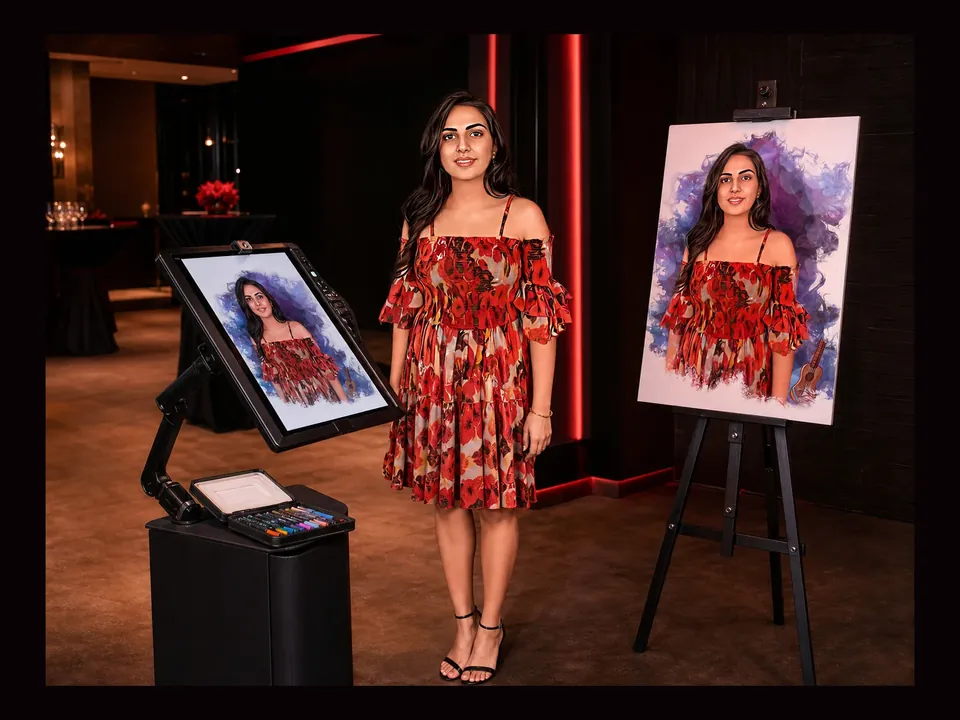 AI Caricature Photobooth event experience by Magik Touch