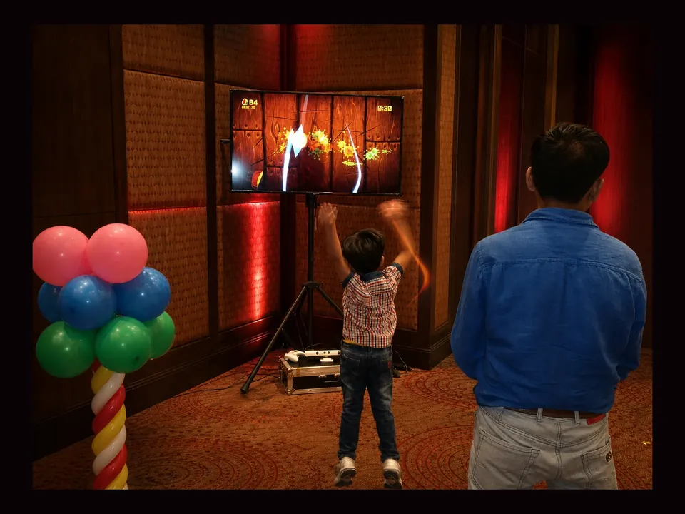 Motion Fruit Ninja event experience by Magik Touch