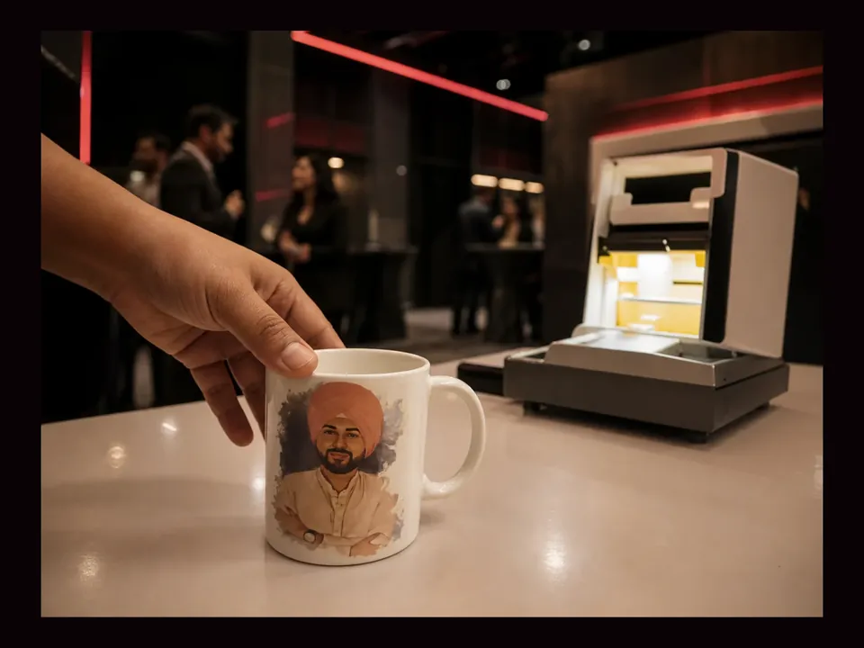 Mug Painting Photobooth event experience by Magik Touch