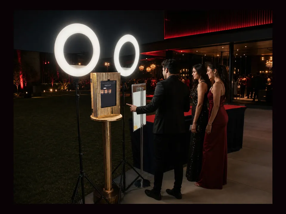 Polaroid Golden Photobooth event experience by Magik Touch
