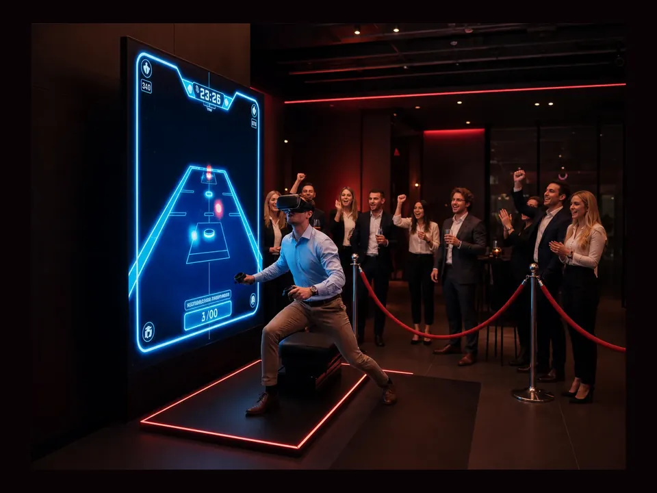 VR Airhockey Game event experience by Magik Touch