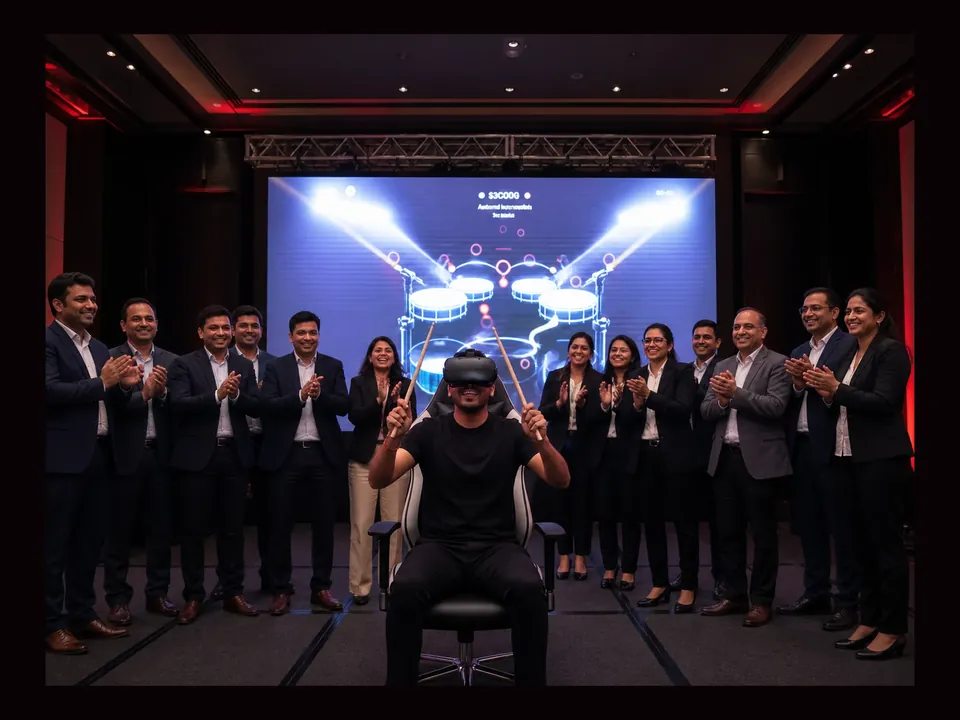 VR Drum Game event experience by Magik Touch